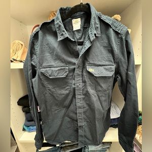 Men’s Navy Lacoste Button Down Shirt